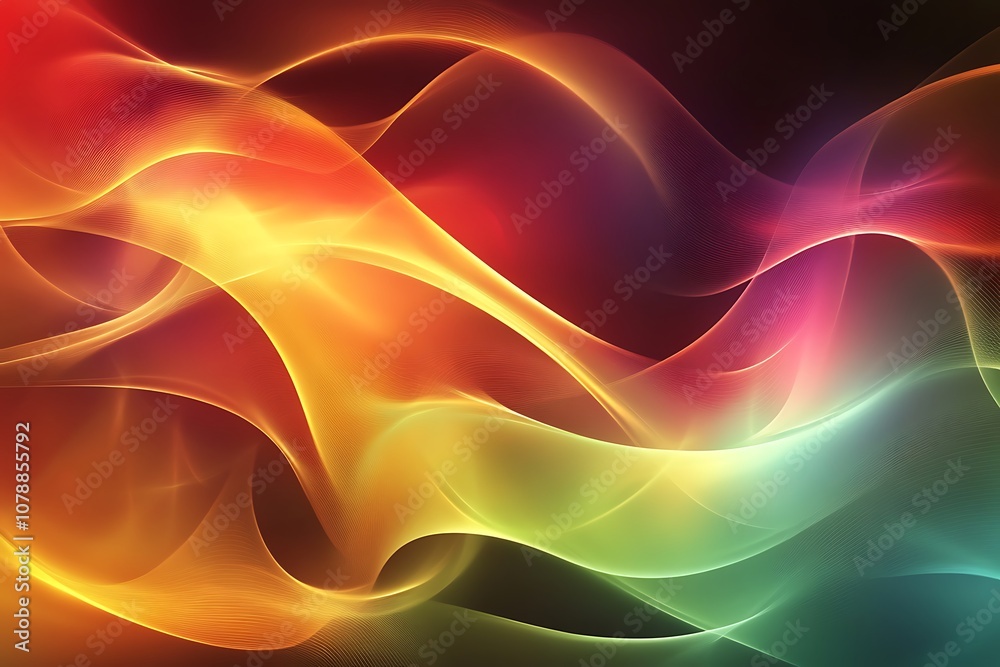 Obraz premium Abstract glowing wave pattern with subtle curves