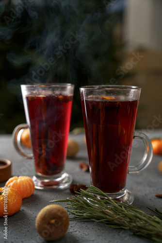 glass of wine, winter mood, mulled wine, grog, sangria