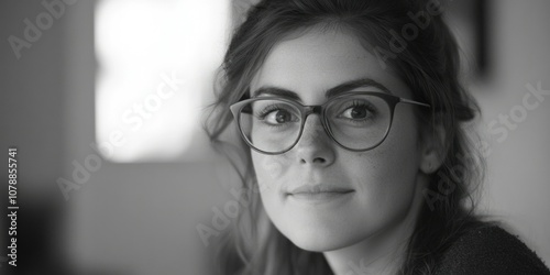 Professional Portrait of Woman in Glasses