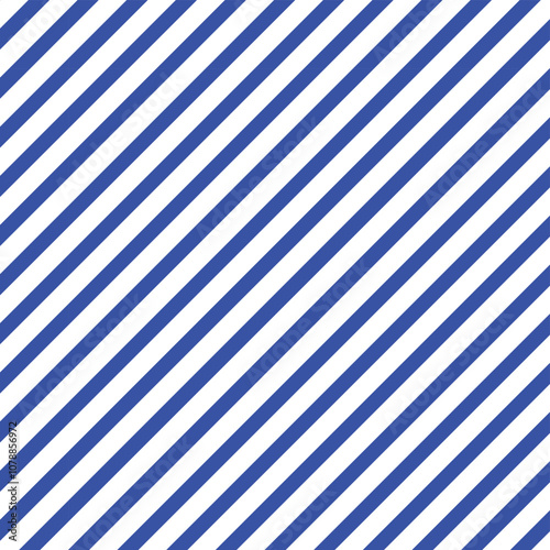Seamless blue diagonal stripe on white background. Simple and soft diagonal striped background