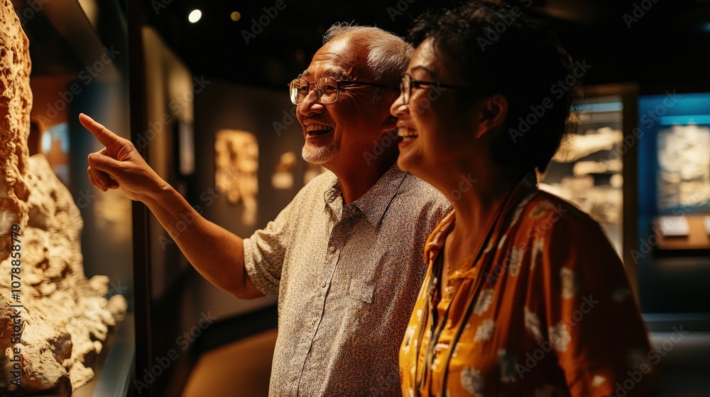 Couple Viewing Exhibit Museum Display Discovery Exhibit Couple Viewing Exhibit Museum Display Discovery Exhibit