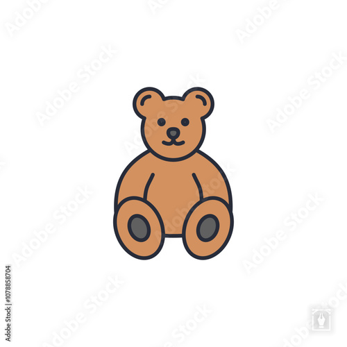 Teddy bear icon. Teddy bear Symbol sign for mobile concept and web design. Vector icon, Logo illustration, Vector graphics