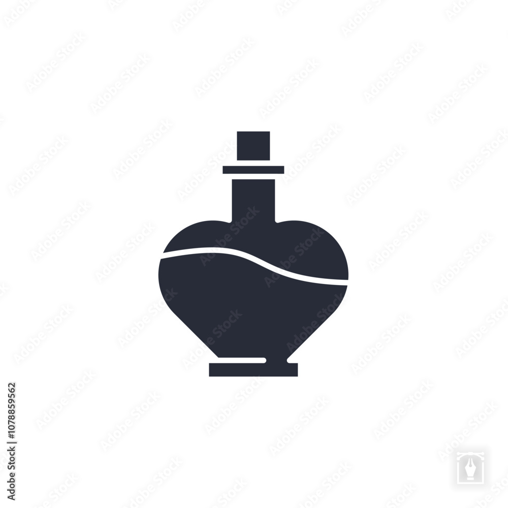 Love potion bottle icon. Love potion bottle Symbol sign for mobile concept and web design. Vector icon, Logo illustration, Vector graphics Love potion bottle icon. Love potion bottle Symbol sign for mobile concept and web design. Vector icon, Logo illustration, Vector graphics