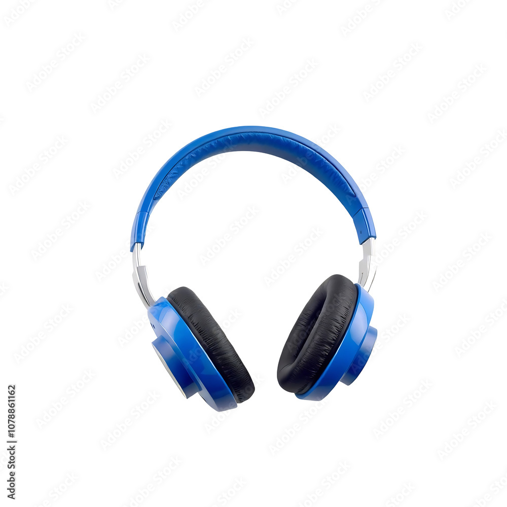 Blue Headphones Isolated Blue Headphones Isolated