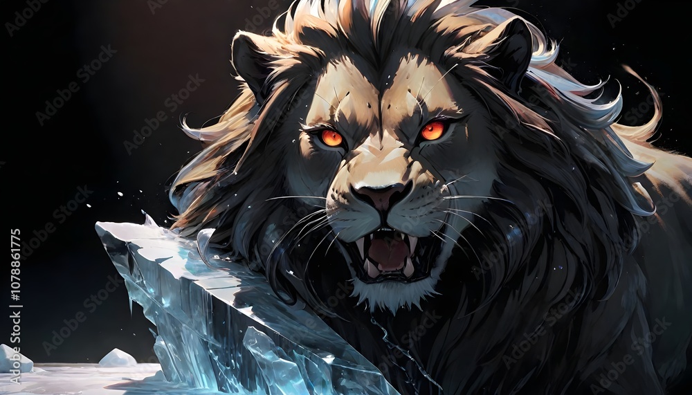 surreal abstract portrait of a lion surreal abstract portrait of a lion