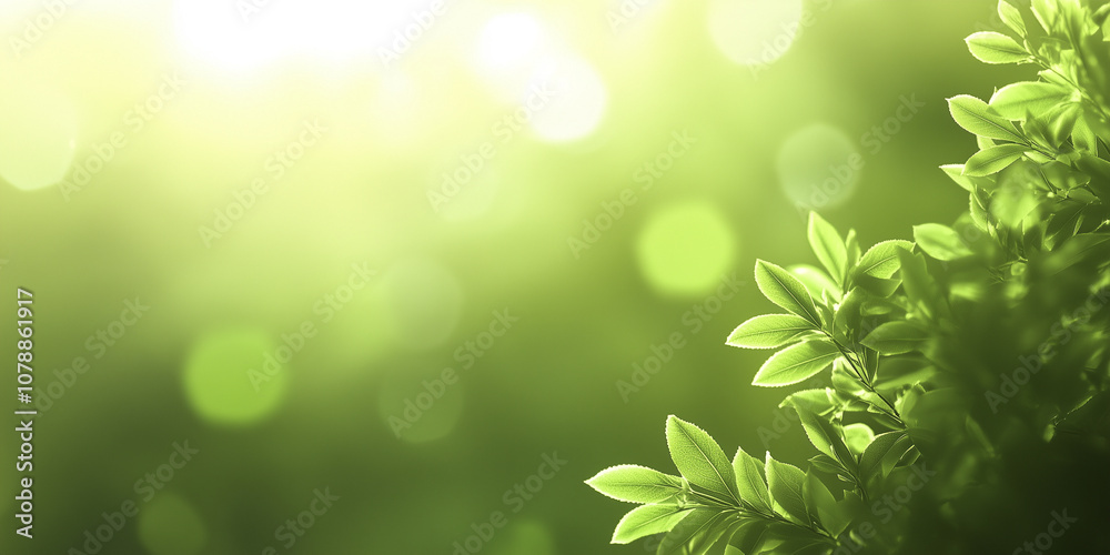 Green plant background with bokeh background copy space Green plant background with bokeh background copy space