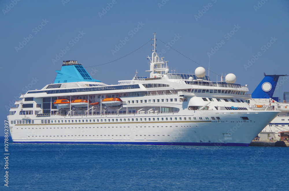 Dream holiday vacation to Greek Island Rhodes during Summer Mediterranean Aegean cruising on classic cruiseship cruise ship liner breathtaking nature landscape scenery Dream holiday vacation to Greek Island Rhodes during Summer Mediterranean Aegean cruising on classic cruiseship cruise ship liner breathtaking nature landscape scenery