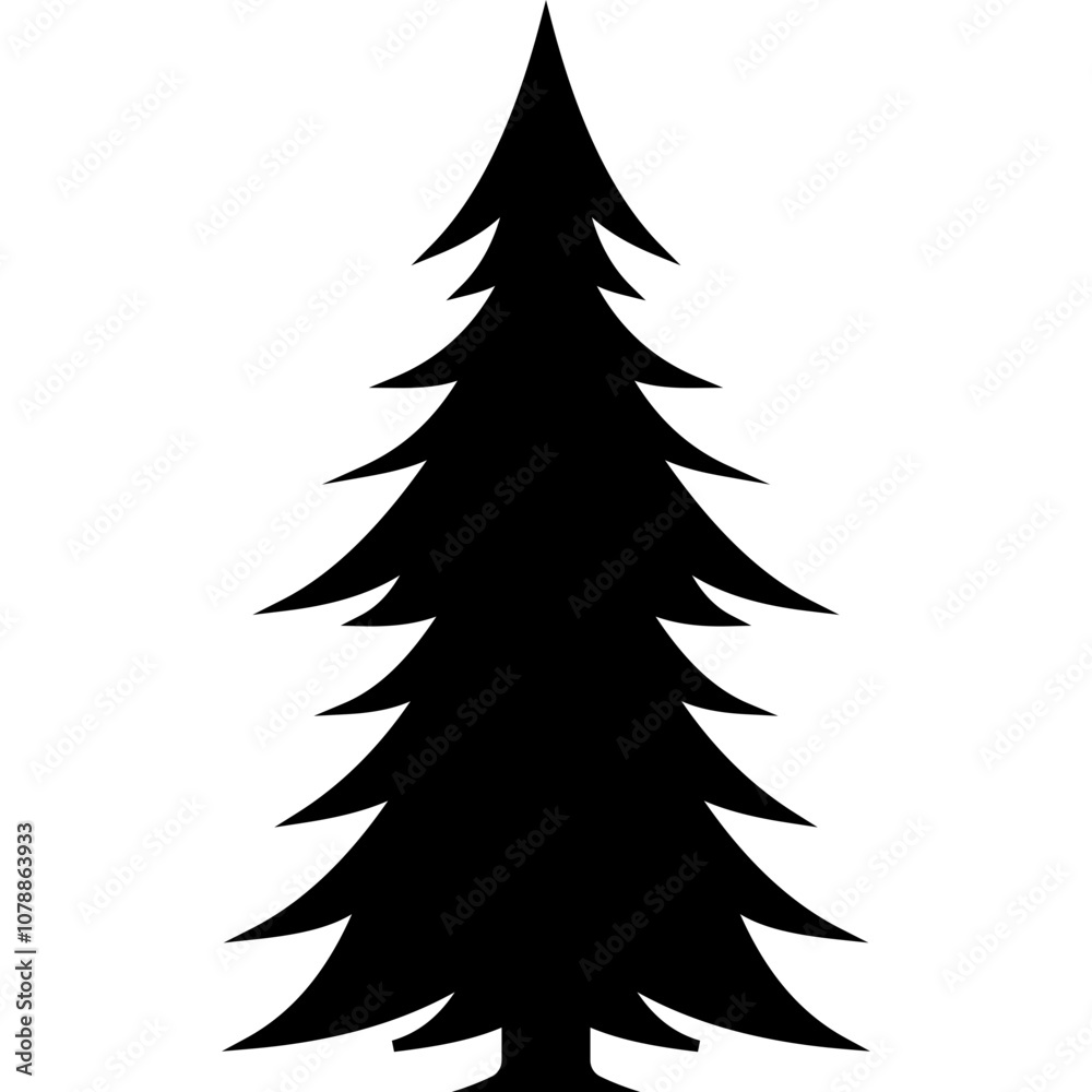 Obraz premium Christmas Tree Silhouette