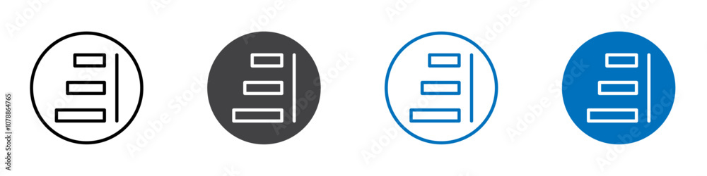 Align right icon Logo sign in thin line outline Align right icon Logo sign in thin line outline