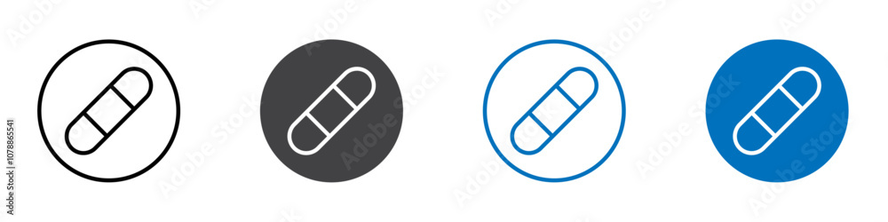 Bandage icon Logo sign in thin line outline Bandage icon Logo sign in thin line outline