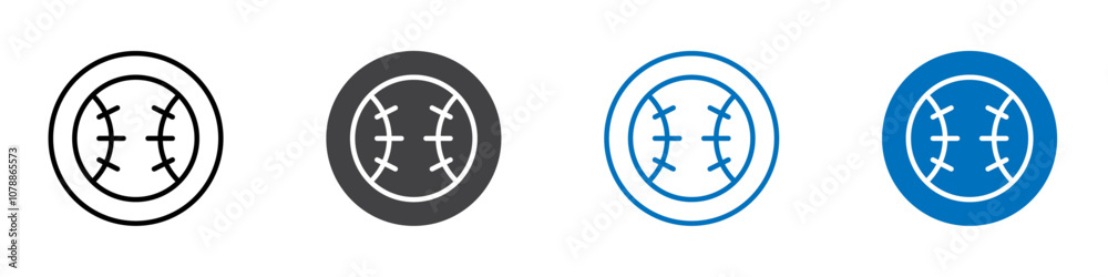 Baseball icon Logo sign in thin line outline Baseball icon Logo sign in thin line outline
