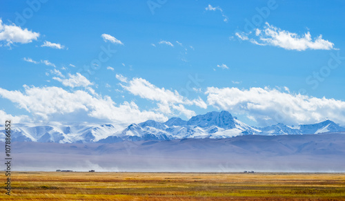 Εκτύπωση καμβά beautiful landscape of Bayanbulak Grassland along Duku Highway(Rd