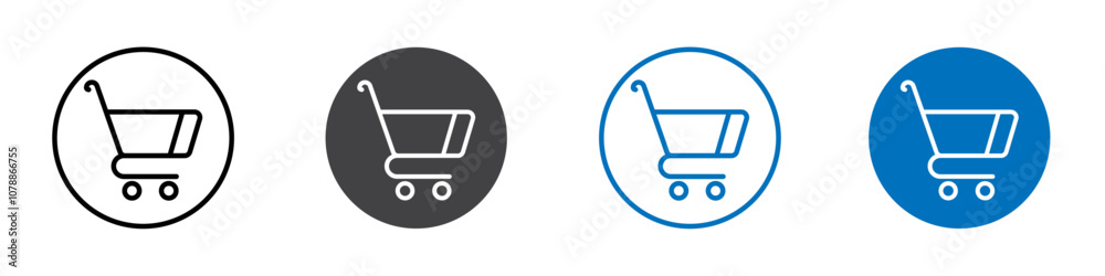 Cart icon Logo sign in thin line outline Cart icon Logo sign in thin line outline
