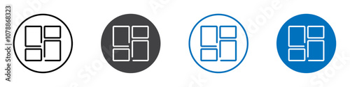 Dashboard icon Logo sign in thin line outline