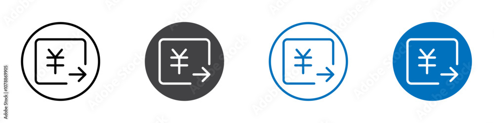 Fototapeta premium Expenses icon Logo sign in thin line outline