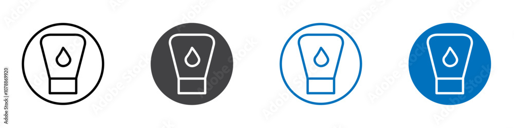 Face cleanser icon Logo sign in thin line outline Face cleanser icon Logo sign in thin line outline
