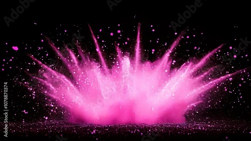 Colorful powder explosion on black background

