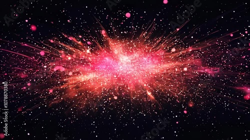 Colorful powder explosion on black background

