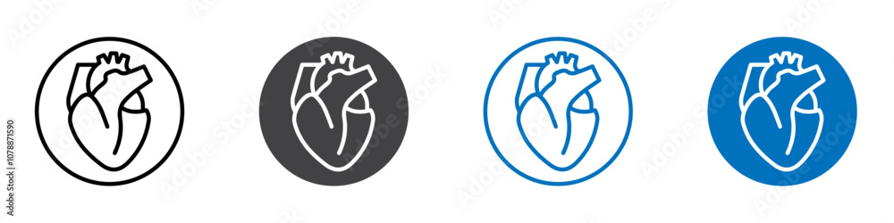 Heart icon Logo sign in thin line outline Heart icon Logo sign in thin line outline
