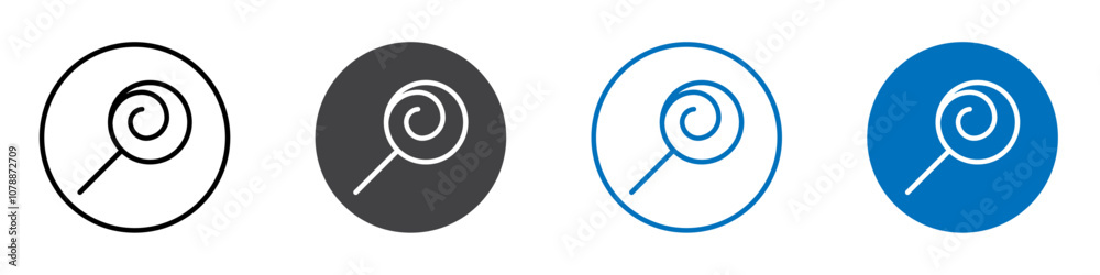 Lollipop icon Logo sign in thin line outline Lollipop icon Logo sign in thin line outline