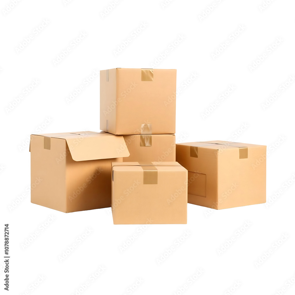 Stack of Cardboard Boxes for Shipping and Moving Stack of Cardboard Boxes for Shipping and Moving