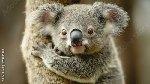 Adorable Koala Close-Up: Wildlife Photography photo