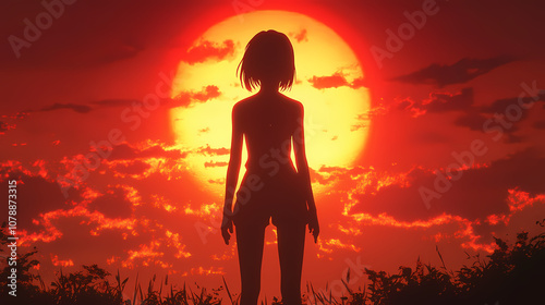 Lively Anime Illustration Featuring Sunshine and Nature