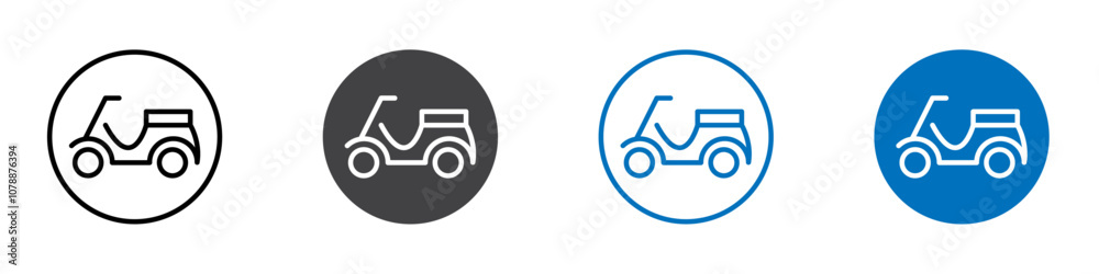 Scooter icon Logo sign in thin line outline Scooter icon Logo sign in thin line outline