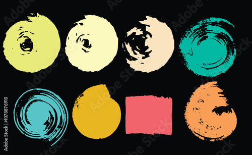 retro brush Background Set bundle