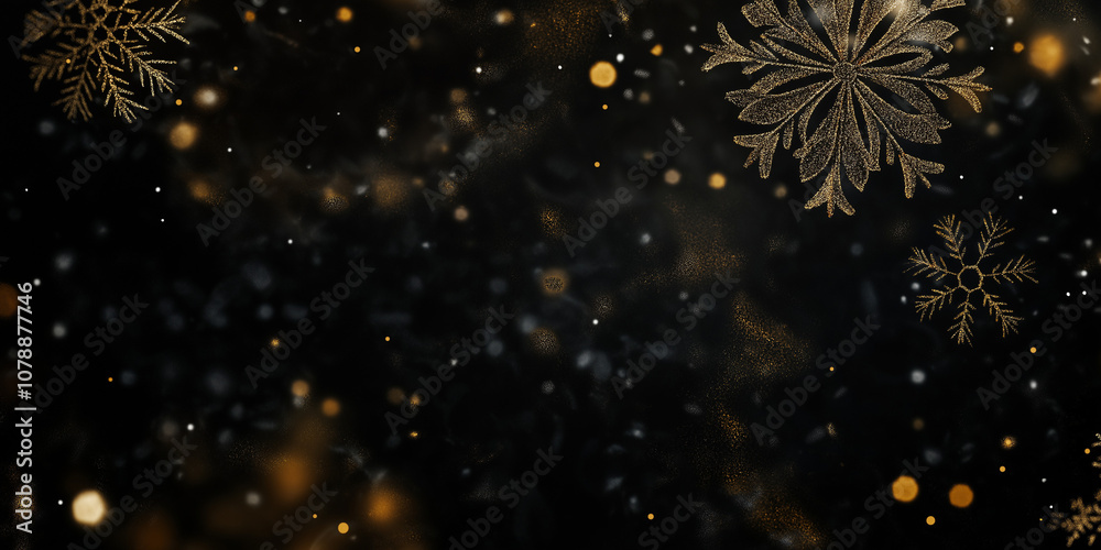 Fototapeta premium Luxury Christmas and Happy New Year with Gold Decoration Christmas