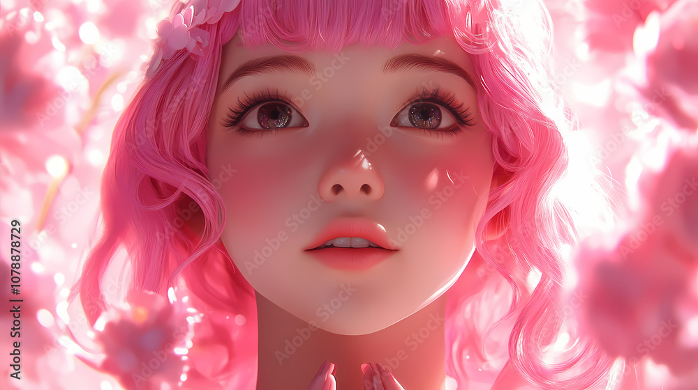 Lively Anime Illustration Featuring Sunshine and Nature