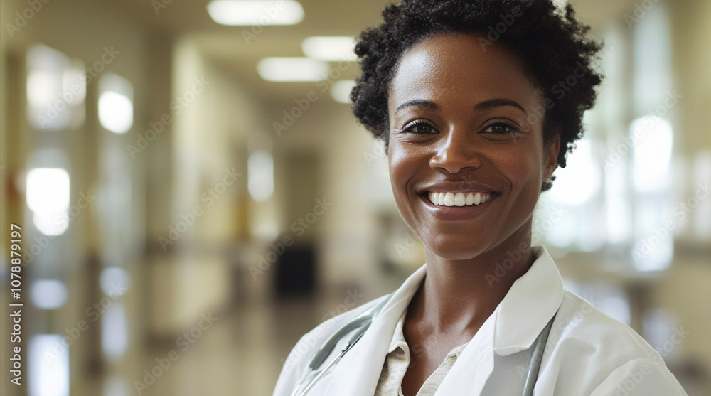 women doctor in hospital smiling women doctor in hospital smiling