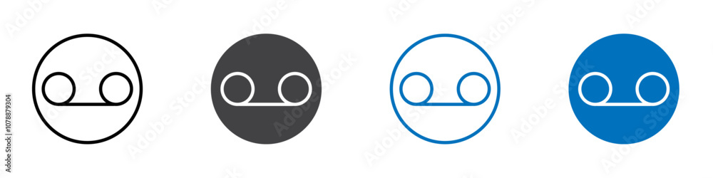 Voicemail icon Logo sign in thin line outline Voicemail icon Logo sign in thin line outline