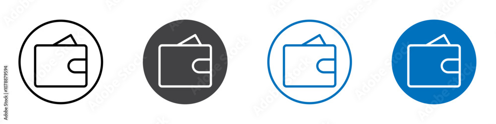 Wallet icon Logo sign in thin line outline Wallet icon Logo sign in thin line outline