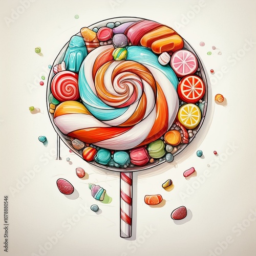 Colorful Loolipop Illustration  photo