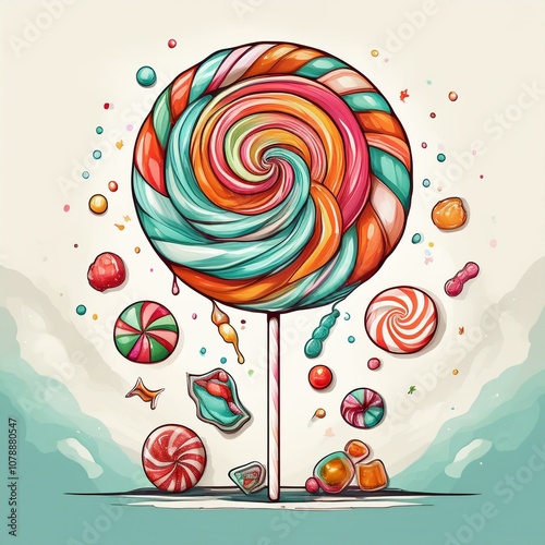 Colorful Loolipop Illustration  photo