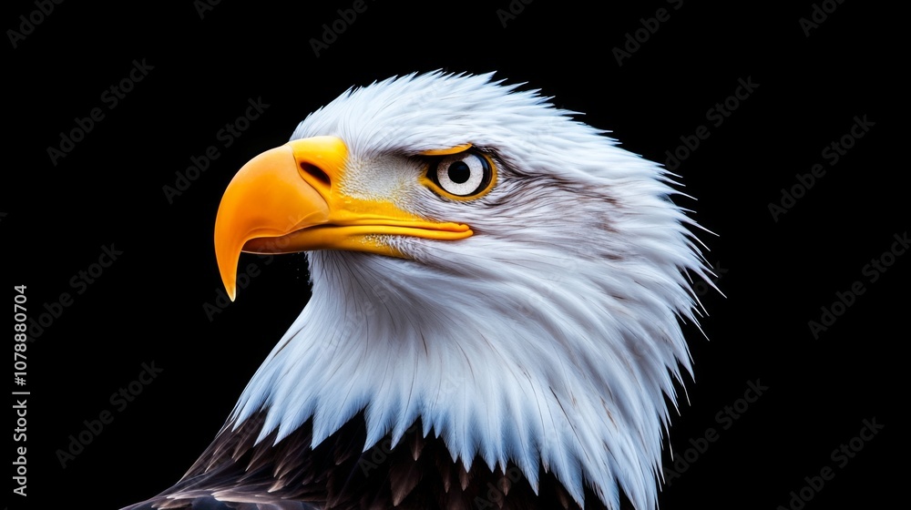 Majestic Bald Eagle Portrait: Sharp Eyes and Powerful Presence Majestic Bald Eagle Portrait: Sharp Eyes and Powerful Presence