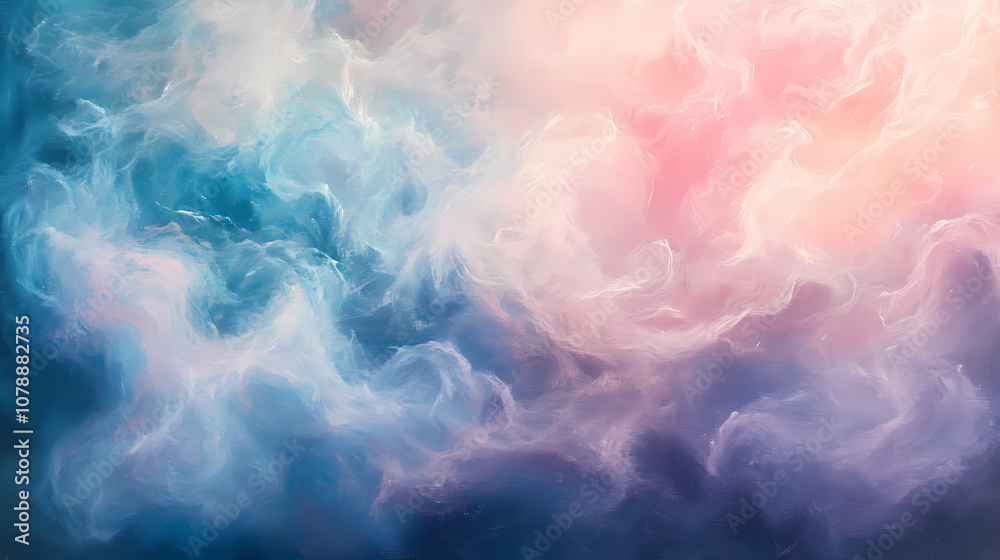 Dreamy fog in pastel hues of pink, blue, and purple, with a soft, ethereal glow emanating from within. Pastel. Illustration Dreamy fog in pastel hues of pink, blue, and purple, with a soft, ethereal glow emanating from within. Pastel. Illustration