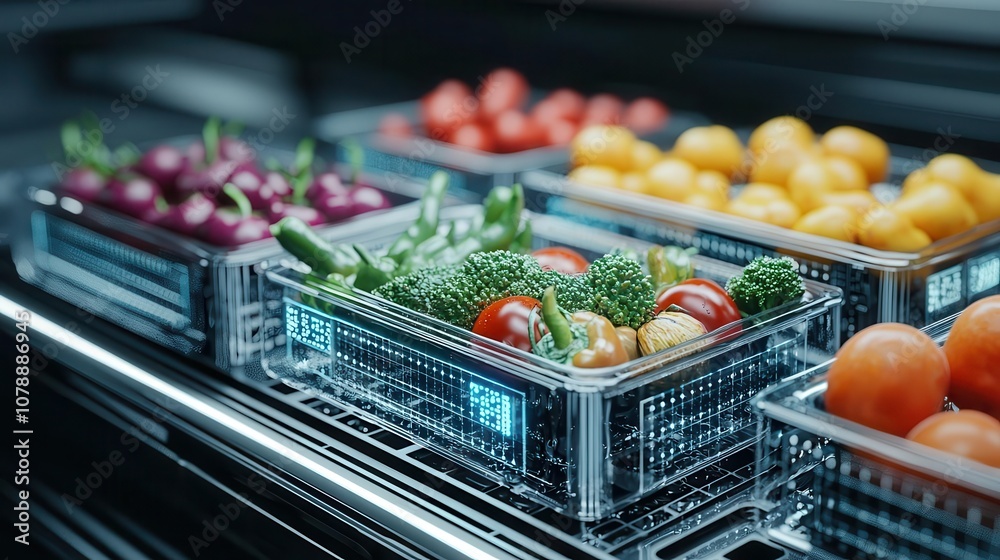 AIintegrated smart packaging, with temperaturesensitive indicators, monitoring freshness and quality in realtime AIintegrated smart packaging, with temperaturesensitive indicators, monitoring freshness and quality in realtime
