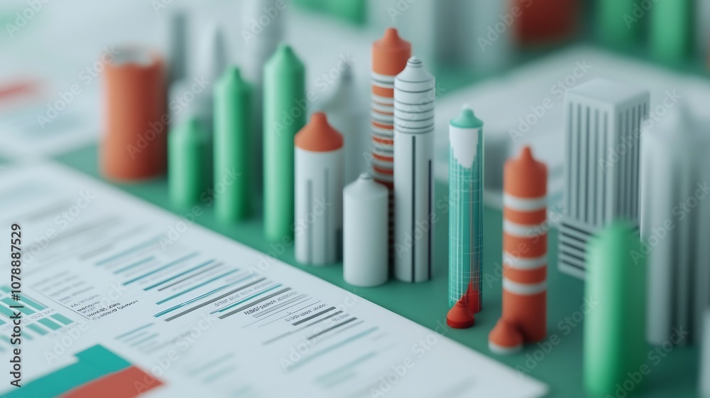 Greenhouse Gas Report:3D of Environmental Data and Carbon Symbols Greenhouse Gas Report:3D of Environmental Data and Carbon Symbols