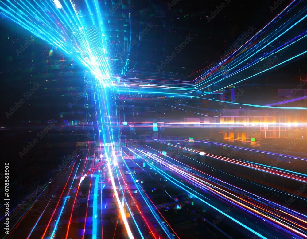 neon glitch light effect visual neon glitch light effect visual