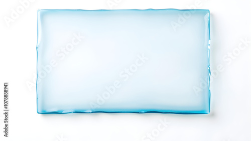 Blue glass board isoalted on white background