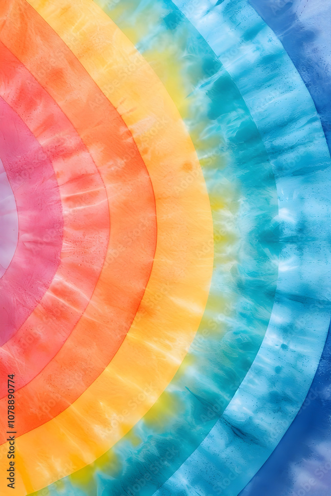 Obraz premium Vibrant Tie-Dye Screen Texture for T-shirt Design,LGBTQ Pride Festival Theme in Cartoon Colorful Drawing