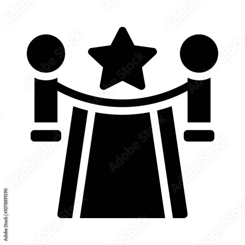 red carpet glyph icon