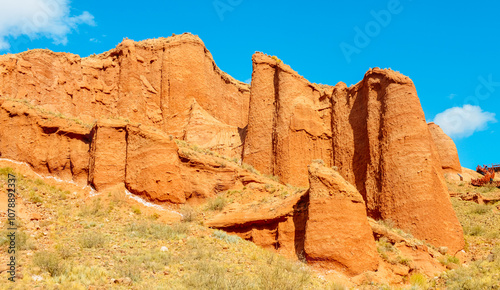 Aksu Wensu Grand Canyon National Geopark autumn natural scenery in Aksu, Xinjiang.
 photo