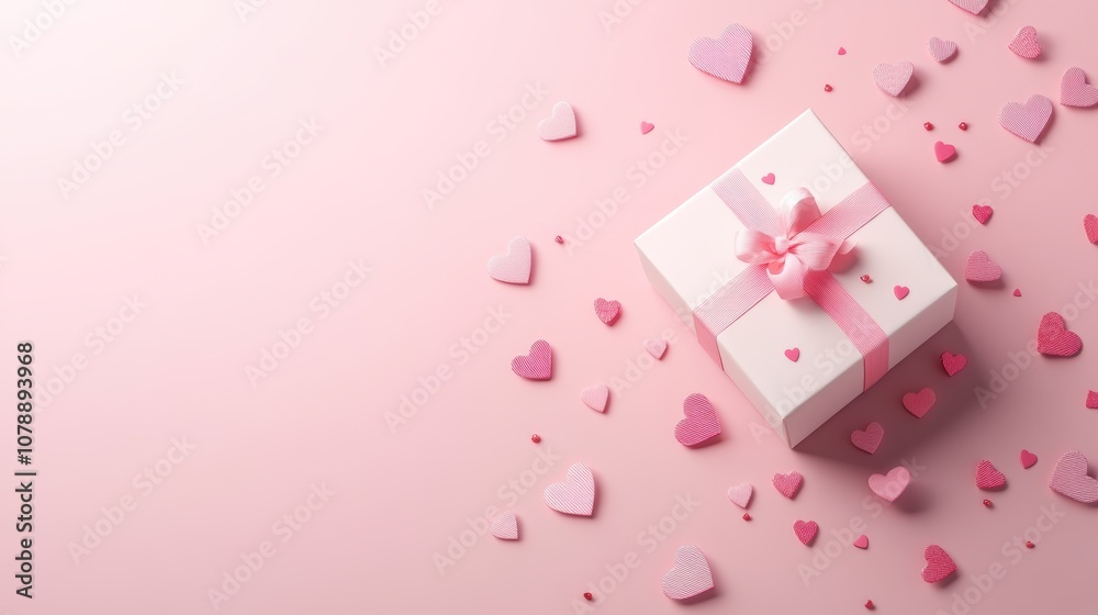 Lovely pink feminine tone gift box for Valentine’s Day, Mother's Day. Lovely pink feminine tone gift box for Valentine’s Day, Mother's Day.