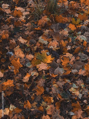 autumn leaves on the ground