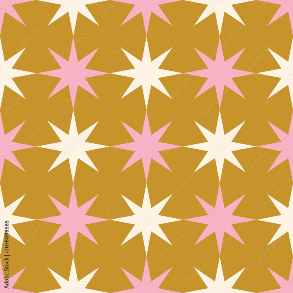 Christmas stars seamless pattern.