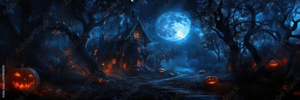 Haunted house. Halloween decoration element. Haunted house. Halloween decoration element.