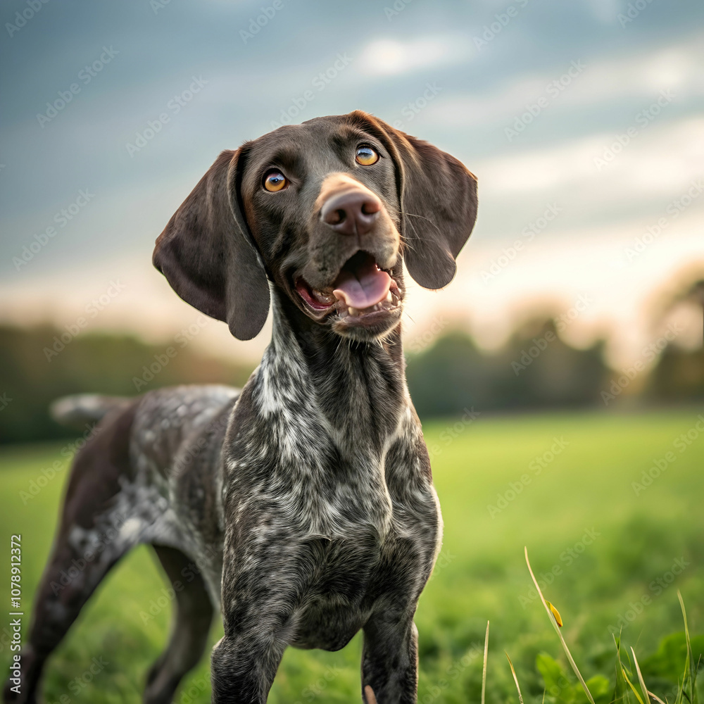 The German Shorthaired Pointer is a versatile, energetic hunting dog known for its intelligence. The German Shorthaired Pointer is a versatile, energetic hunting dog known for its intelligence.